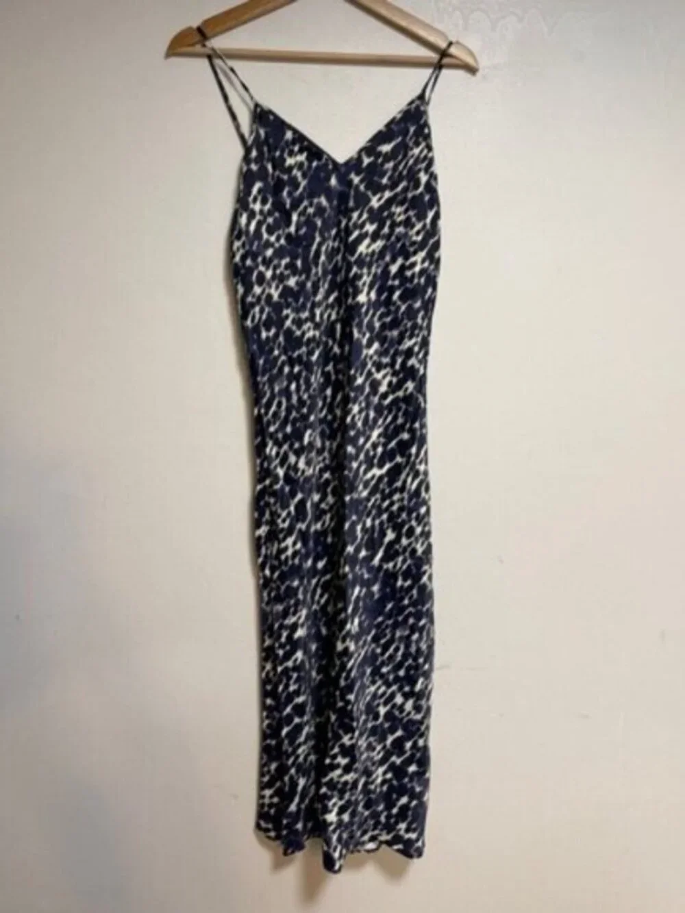 Hudson North Women’s Spaghetti Strap Maxi Slip Dress – Navy/White – Size S/P